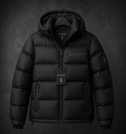 ELSAVO Coat — official black men's luxury coat by ELSAVO